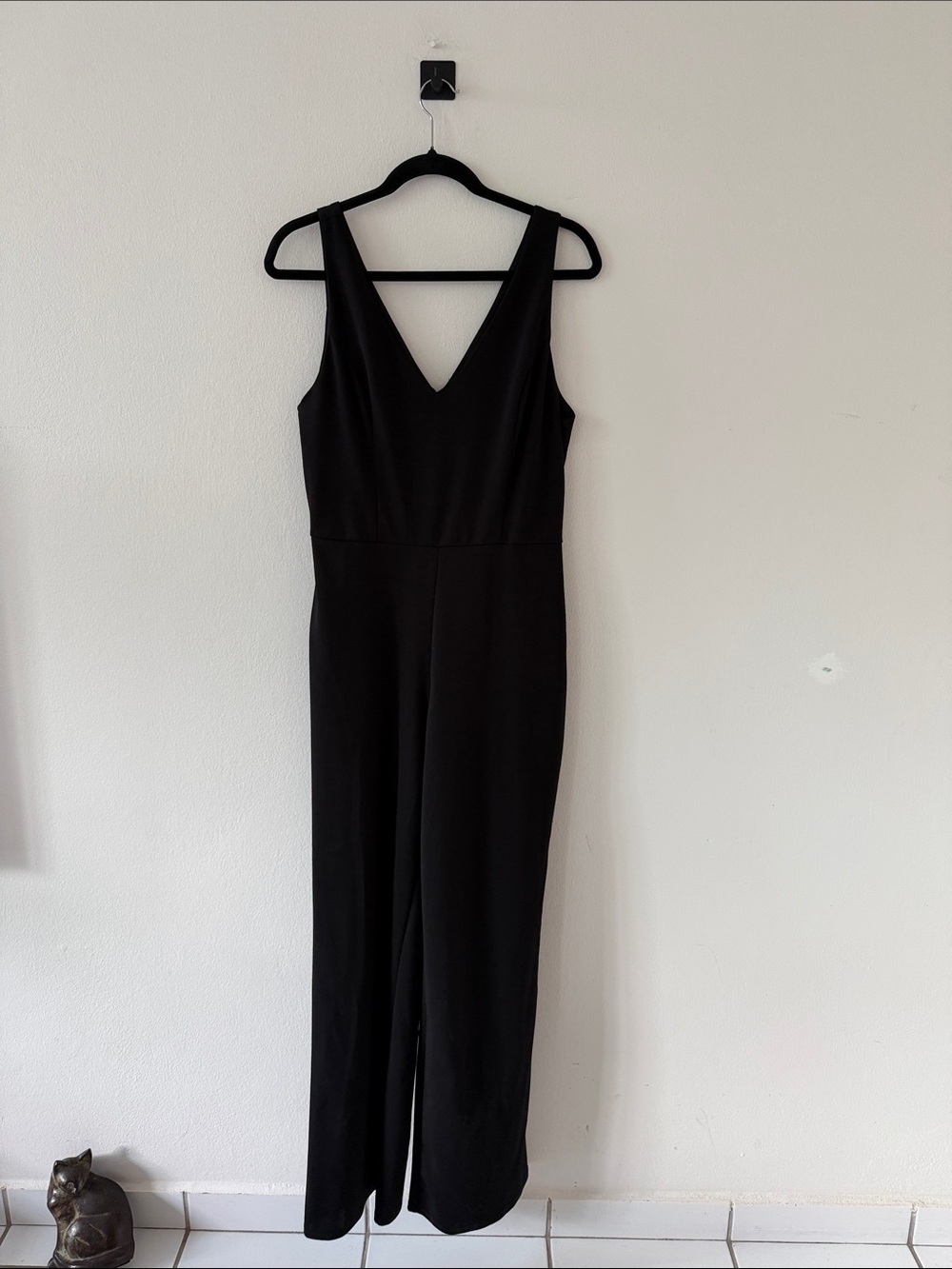 Classic Black V-Neck Jumpsuit